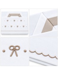 Cradle and Pram Sheet Set - Nodi d'Amore LC03388 - La Fatina