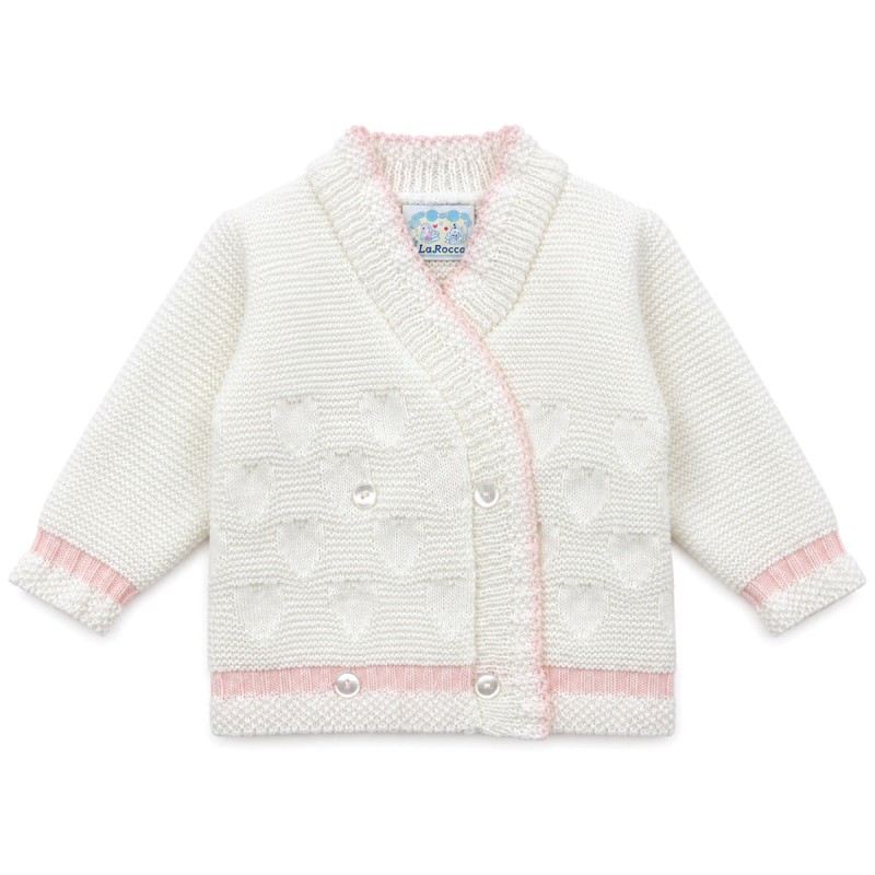 Newborn Crossed jacket for wool blend...