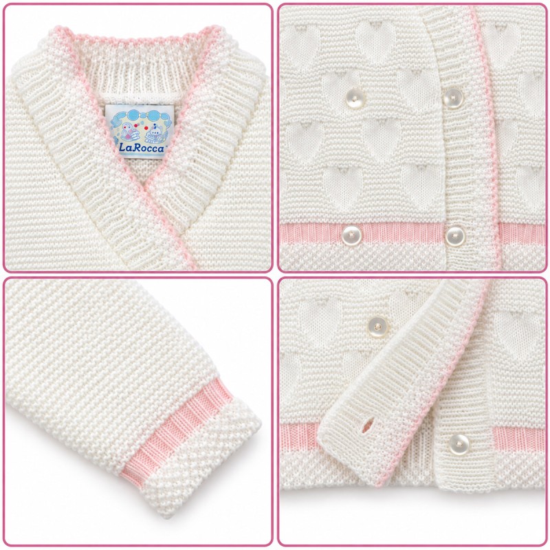 Newborn Crossed jacket for wool blend...