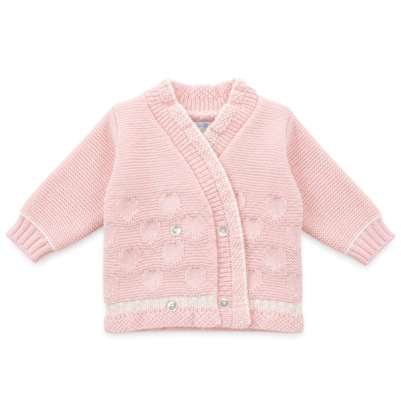 Newborn Crossed jacket for wool blend...