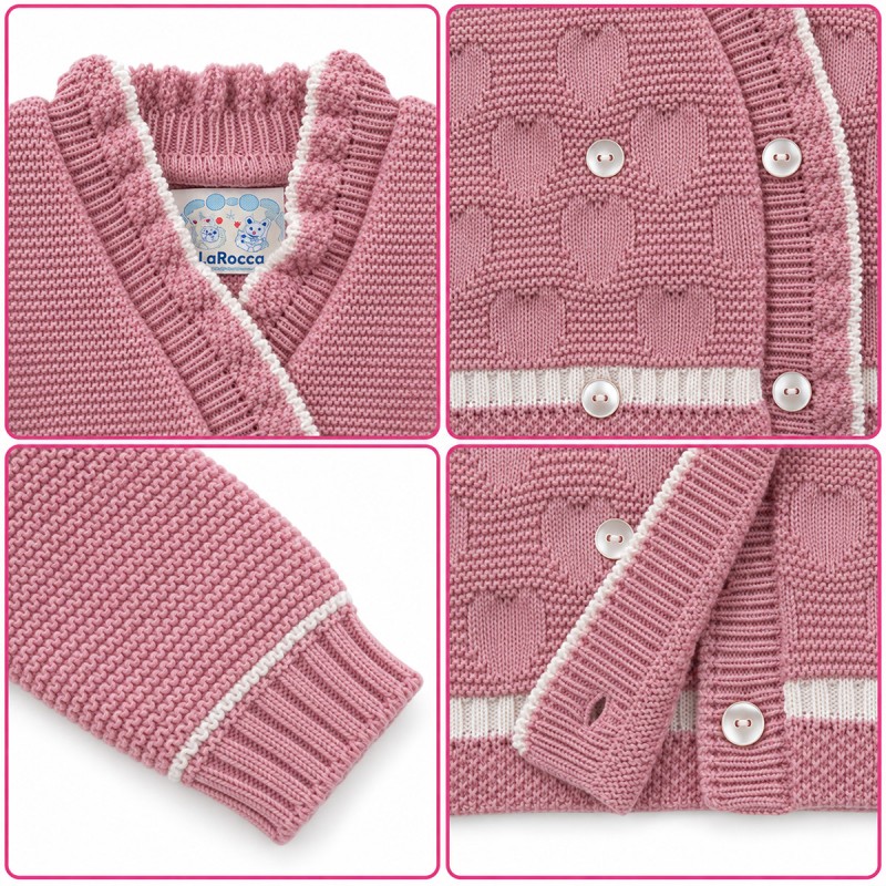 Newborn Crossed jacket for wool blend...