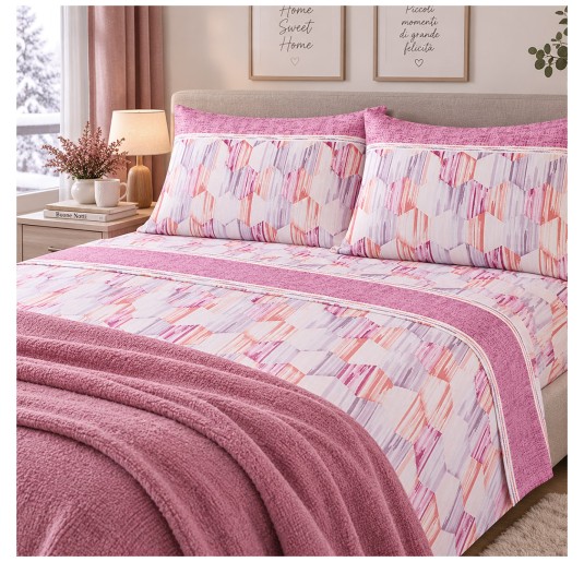 Bucarest - flannel double bed sheet maxi size - Corredo...