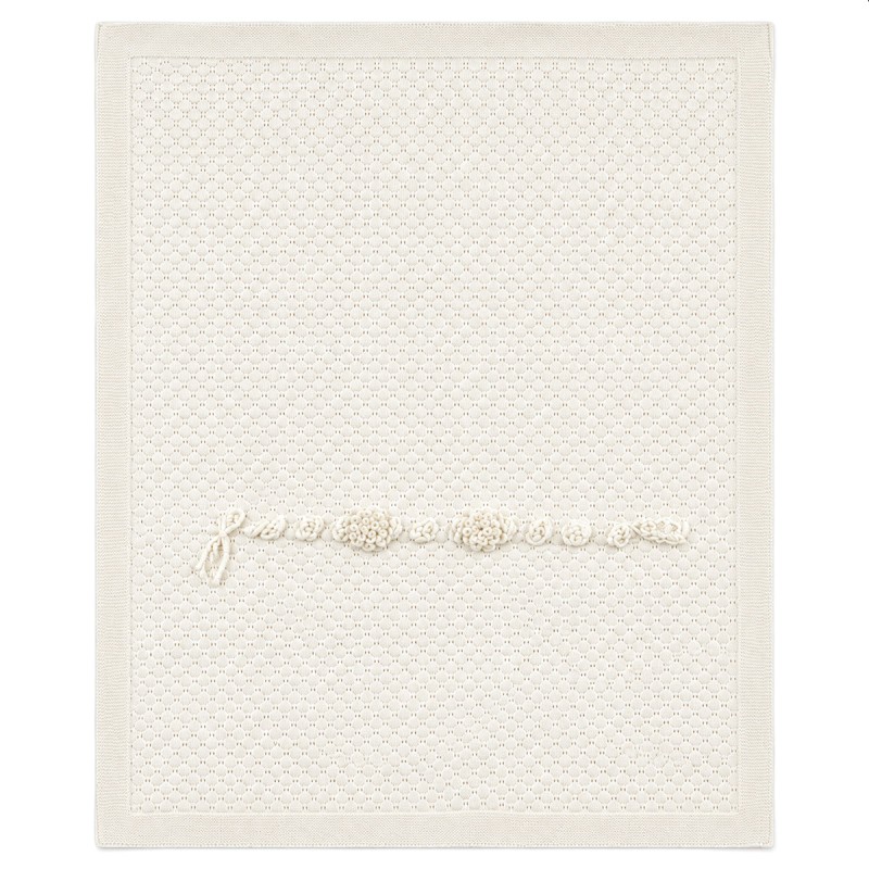 Copertina scialle in pura lana Stella IS4080 con motivo floreale