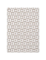 Soft pile baby cot blanket with moon and star pattern
