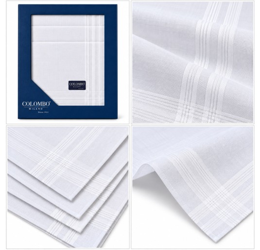 Pack of 12 pure cotton handkerchiefs - B7 - Colombo Milano 2