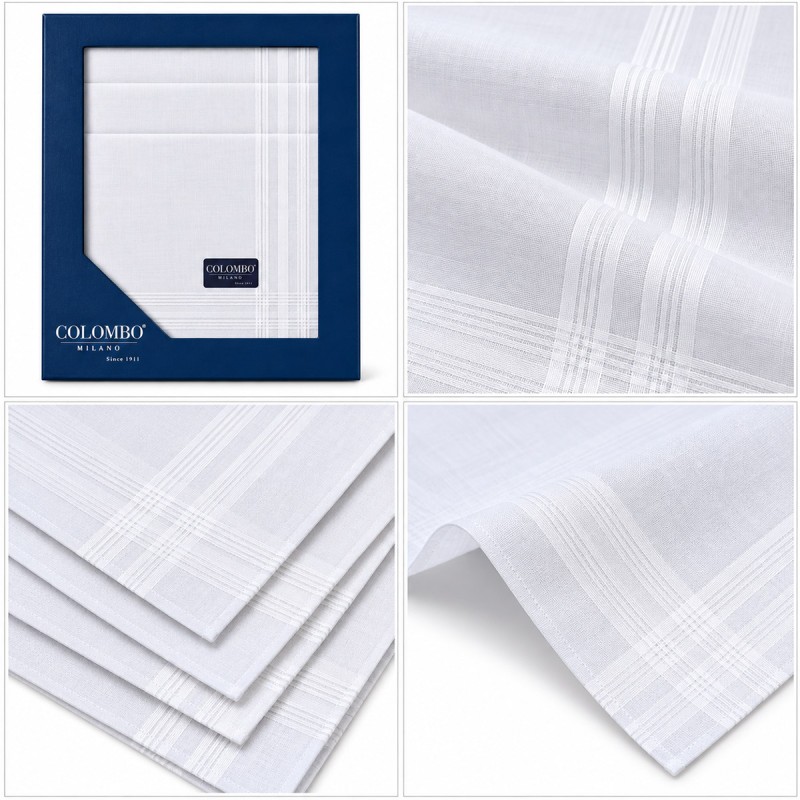 Pack of 12 pure cotton handkerchiefs...