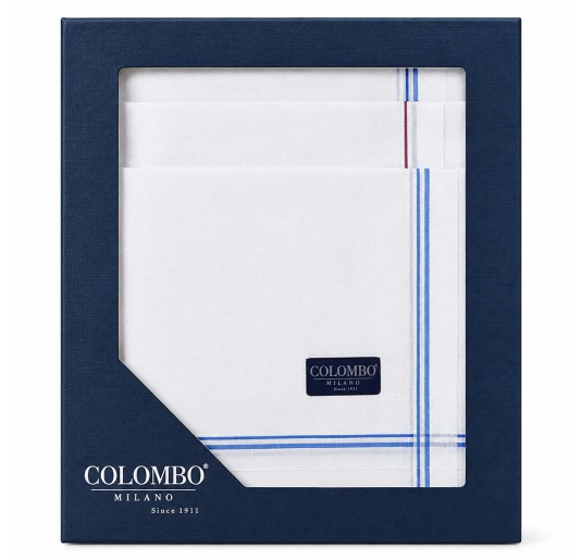 Confezione di 12 fazzoletti in puro cotone - RIG5 -...