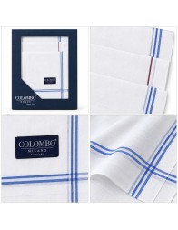 Pack of 12 pure cotton handkerchiefs - RIG5 - Colombo Milano