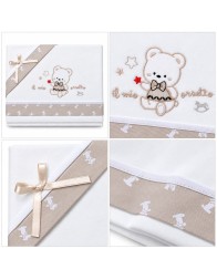 Mio Piccolo cot and pram sheets in pure cotton flannel