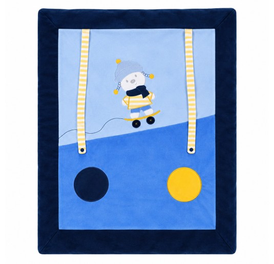 Bidibimbo padded chenille crib blanket 75x95 cm