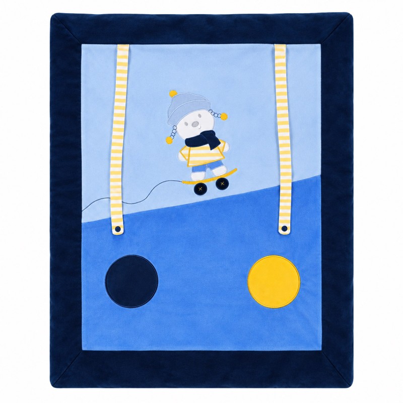 Bidibimbo padded chenille crib blanket 75x95 cm