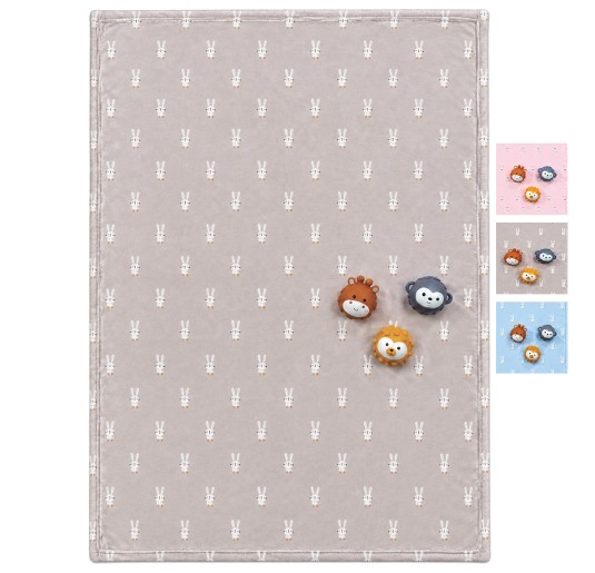 Copertina in soft pile per culletta con Toys - KSM322 - Bruco Bruco