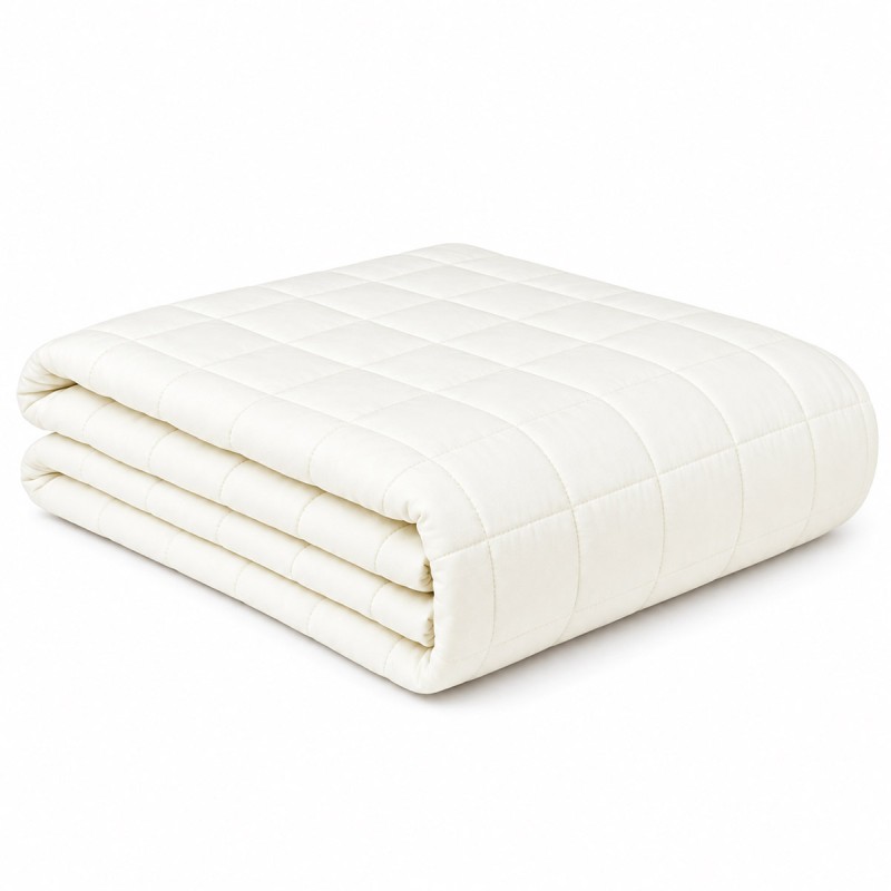 Folded Botticelli quilted bedspread in 330TC cotton satin Dondi Home
