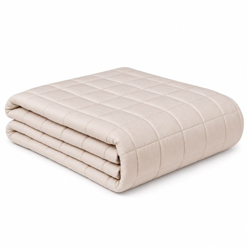 Folded Botticelli quilted bedspread in 330TC cotton satin Dondi Home