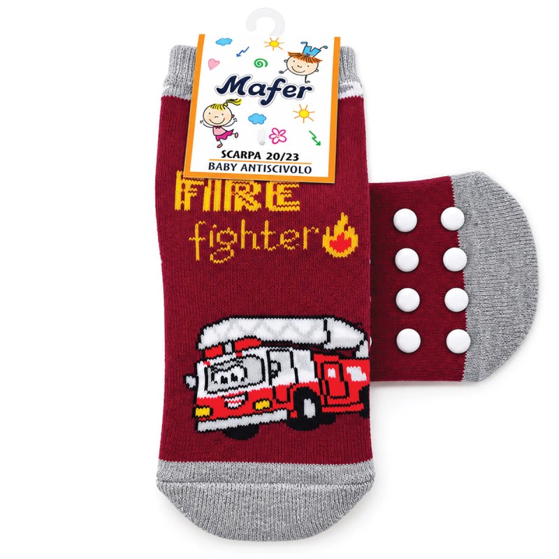 Mafer BAN9218 warm cotton anti-slip socks with Taxi design