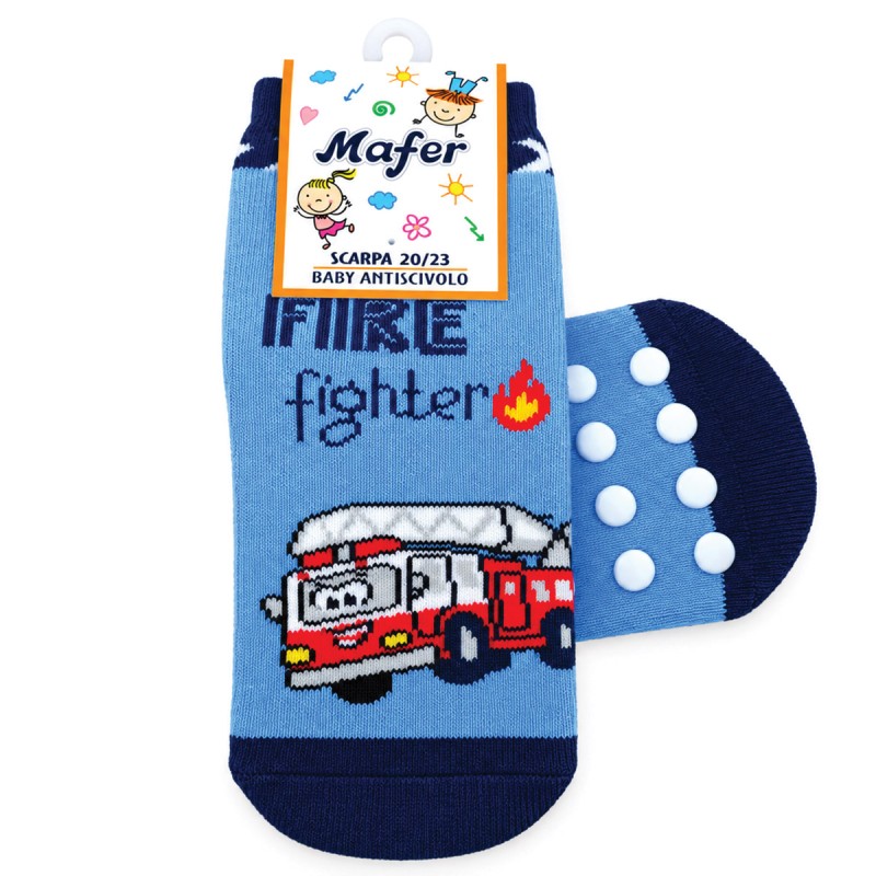 Baby warm cotton anti-slip socks with non-slip grips on the sole