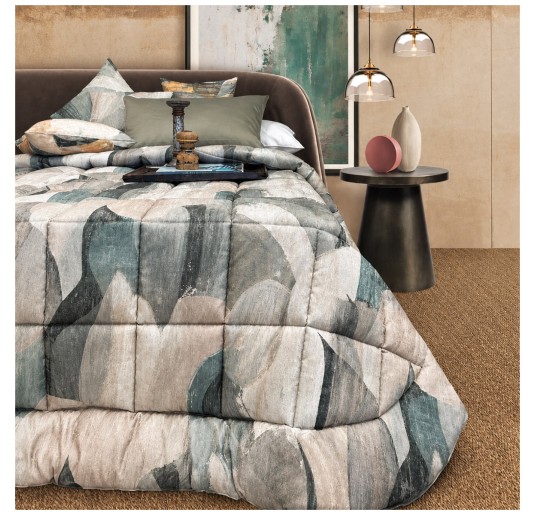 Double bed styled with the textured Aspen jacquard quilt by Dondi Home