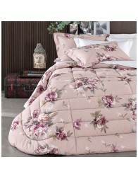 Double bedroom featuring a floral winter quilt with hypoallergenic fibre filling