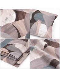Dettaglio del raso di cotone 300 TC con stampa effetto jacquard nei toni coordinati