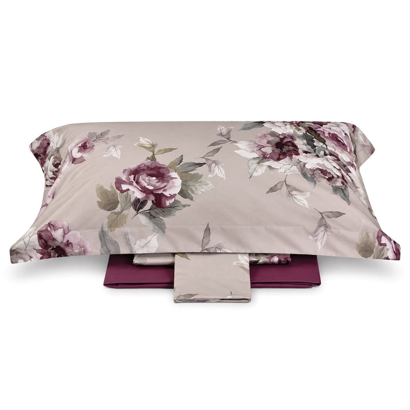 Lenzuola matrimoniali Hillary Dondi Home in percalle 200 TC, completo 4 pezzi 250x290 cm