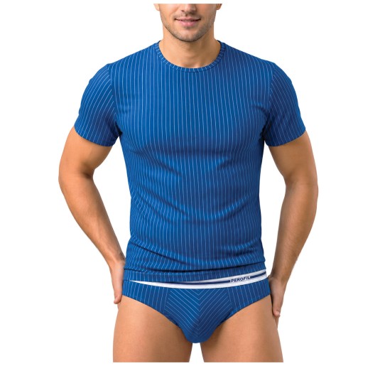 Completino intimo uomo gessato bluette - 4Seasons - Perofil