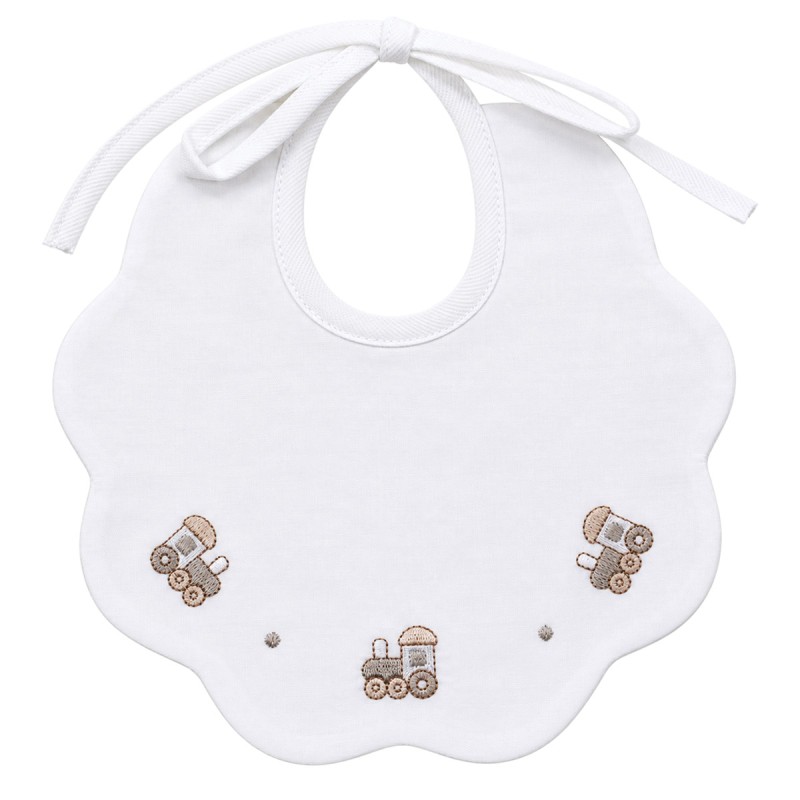 Pure Cotton Baby Bib with Train...