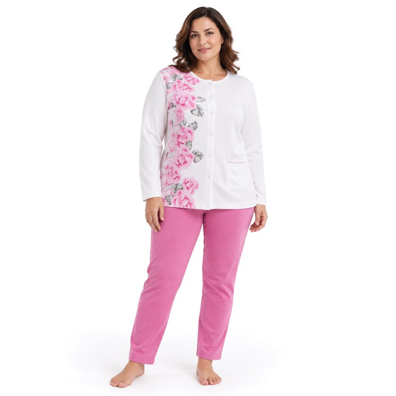Women's Button-Front Warm Cotton...