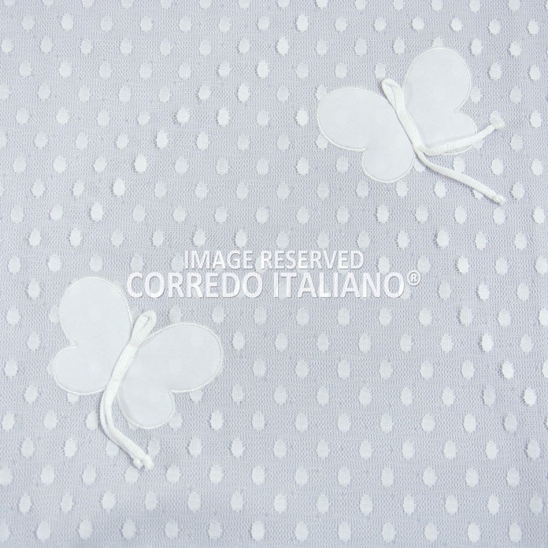 Elegant cotton and lace baby blanket detail Elegant cotton and lace baby blanket detail