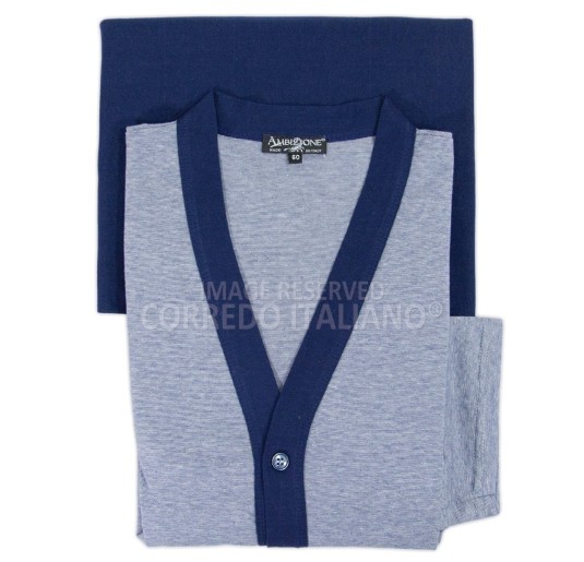 Cardigan Pyjamas pure cotton Maxi Size 2585BL 2