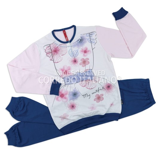 Pigiama in cotone art. 1624BL 2