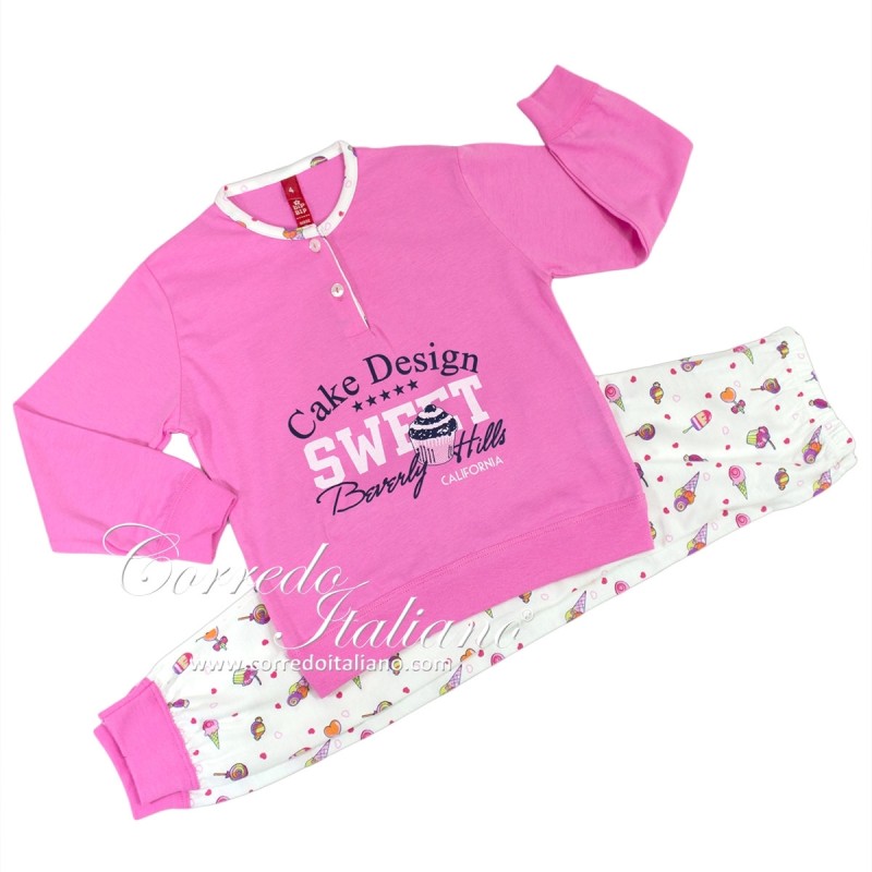 Girl cotton long pajamas Bip Kids 3831FX