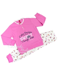 Pigiama lungo Bambina in puro cotone Bip Kids 3831FX