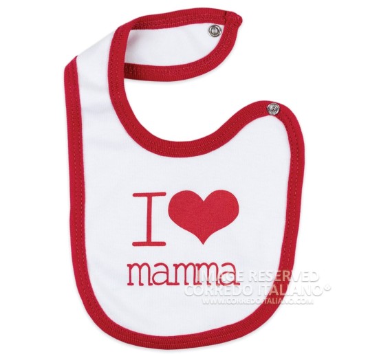 Bavetta I Love mamma con chiusura clip art. TB280/1 2
