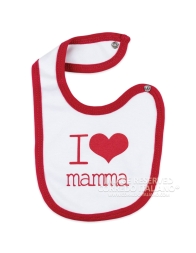 Bavetta I Love mamma con chiusura clip art. TB280/1