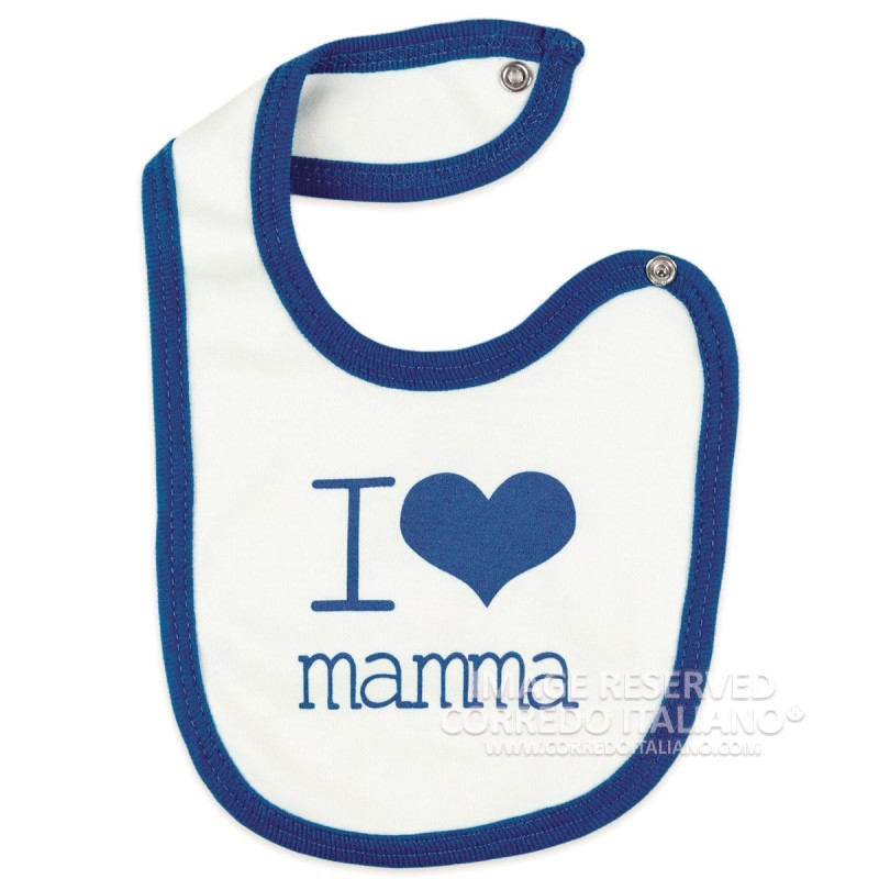 Bavetta I Love mamma con chiusura clip art. TB280/1