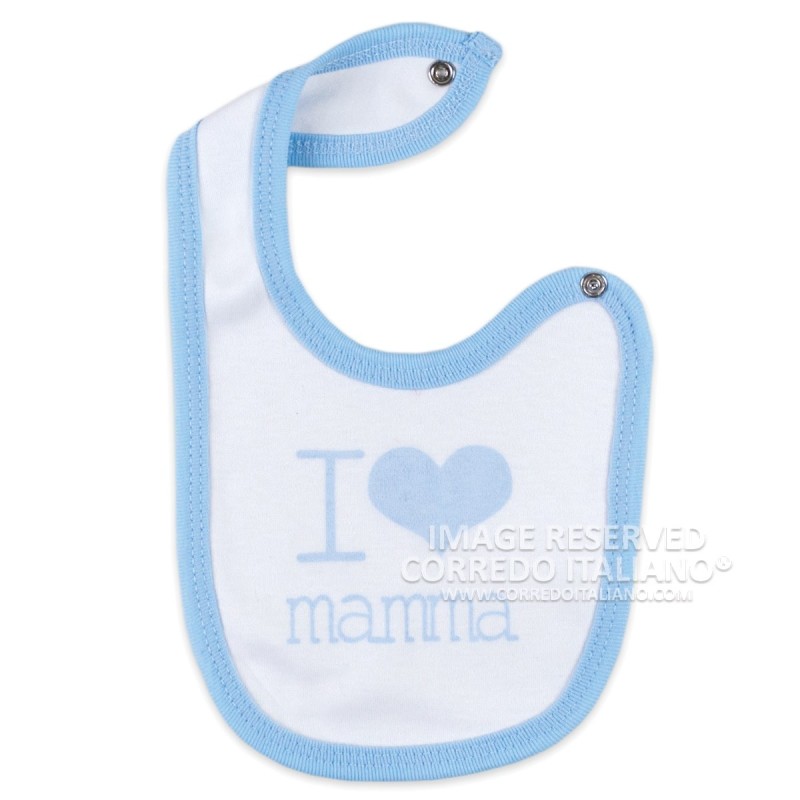 Bavetta I Love mamma con chiusura clip art. TB280/1