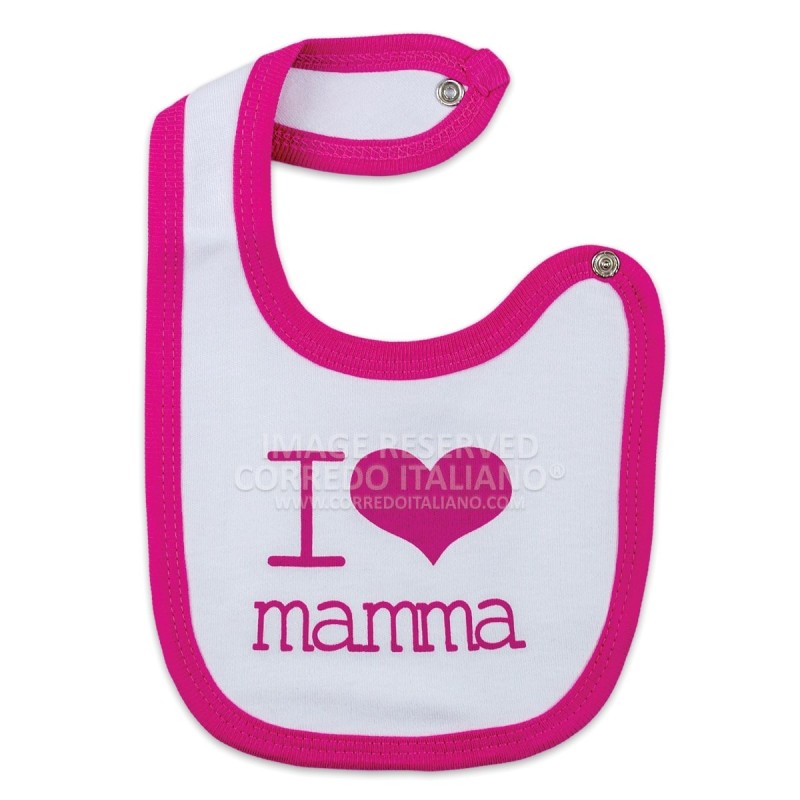 Bavetta I Love mamma con chiusura clip art. TB280/1