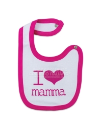 Bavetta I Love mamma con chiusura clip art. TB280/1