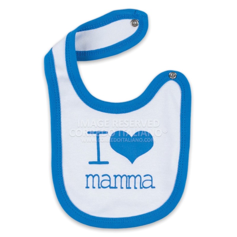 Bavetta I Love mamma con chiusura clip art. TB280/1