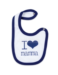 Bavetta I Love mamma con chiusura clip art. TB280/1
