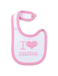 Bavetta I Love mamma con chiusura clip art. TB280/1