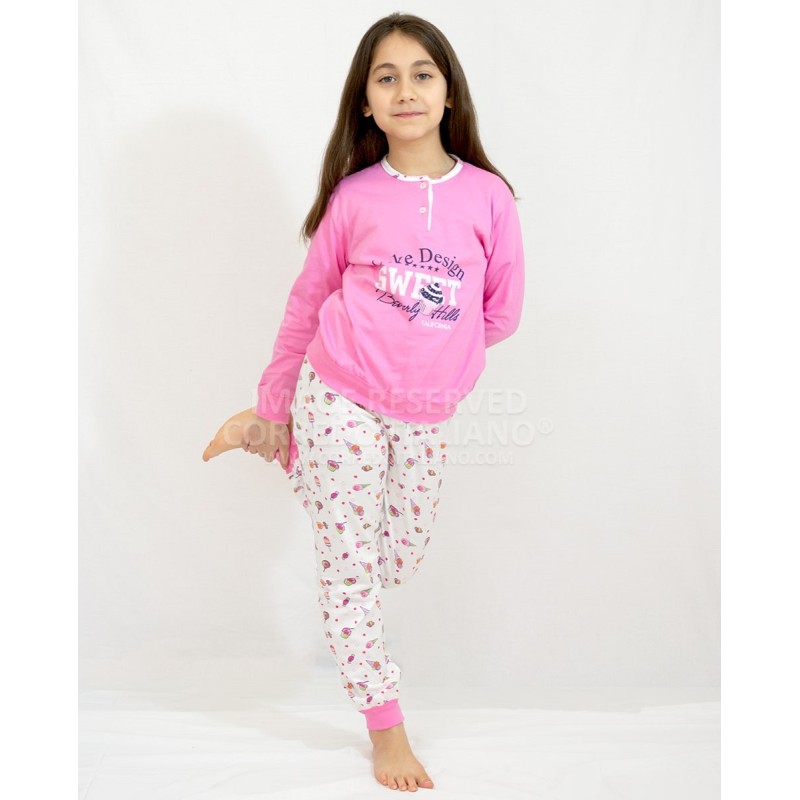 Girl cotton long pajamas Bip Kids 3831FX