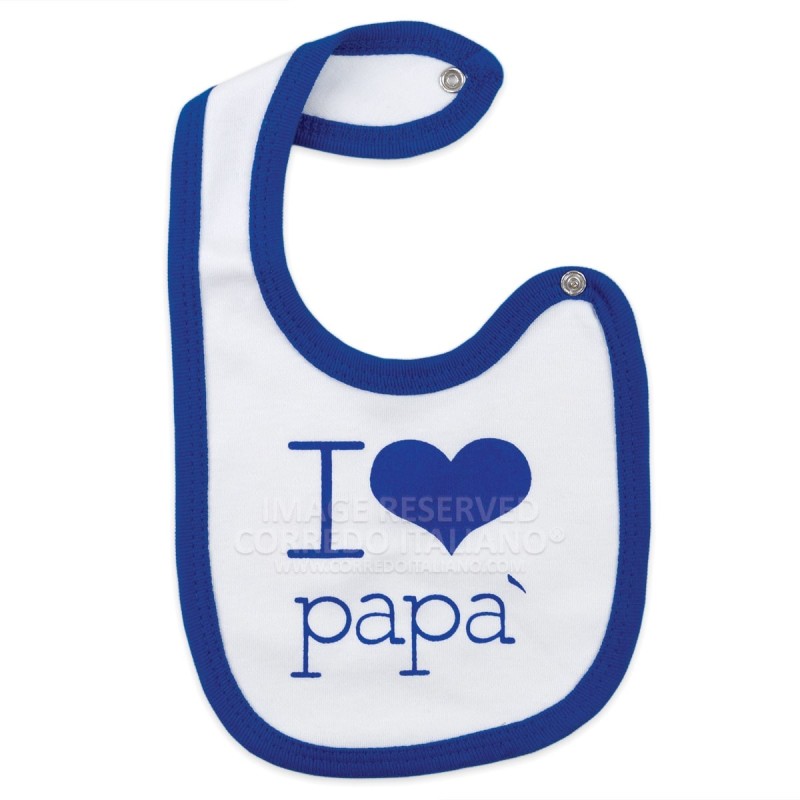 Bavetta I Love papà con chiusura clip art. TB281/2