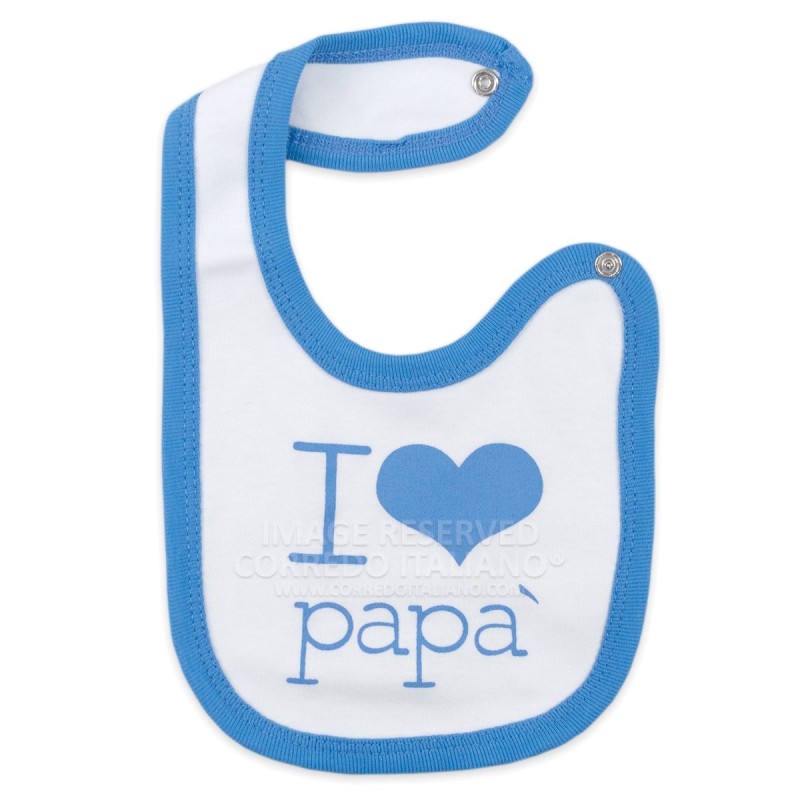 Bavetta I Love papà con chiusura clip art. TB281/2