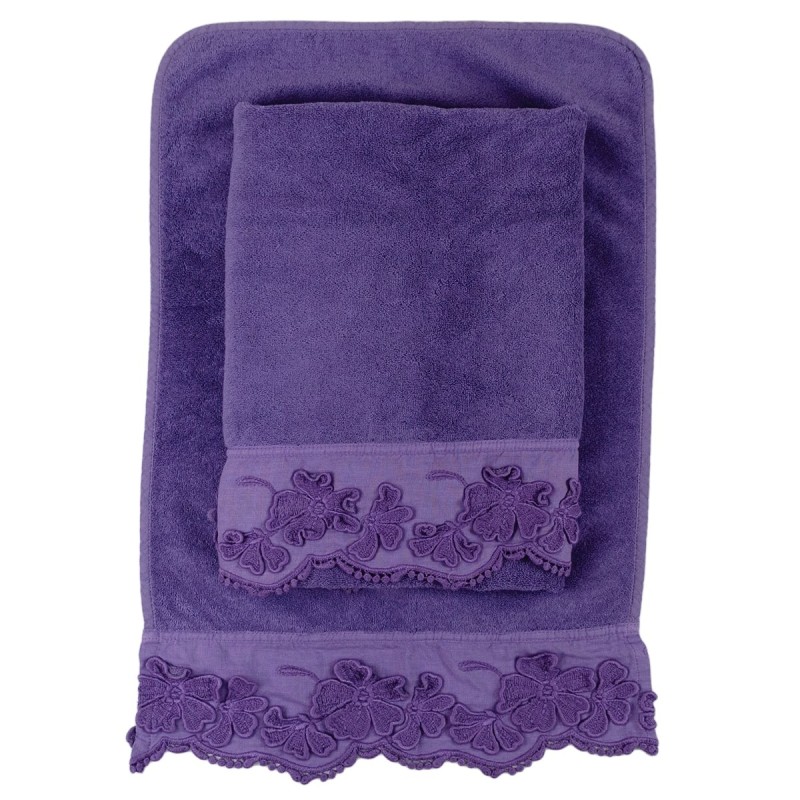 Set towels + guest towel in 100% pure linen fabric and cotton