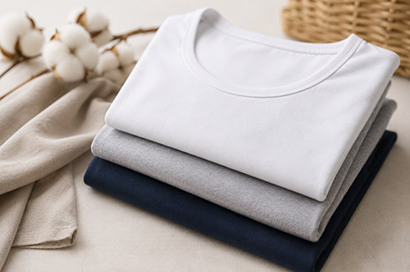 Magliette intime in cotone, modal e misto cotone con elastan, tessuti a confronto per scegliere l'intimo pi&ugrave; confortevole e traspirante.