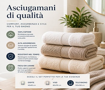 ASCIUGAMANI DI QUALITÀ: LA GUIDA COMPLETA PER SCEGLIERE IL SET PERFETTO